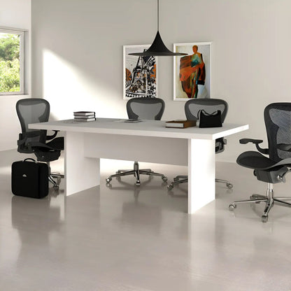 Mesa De Reunião Tecnomobili ME4119 Branco 200cm Para Escritório