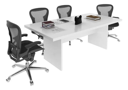 Mesa De Reunião Tecnomobili ME4119 Branco 200cm Para Escritório