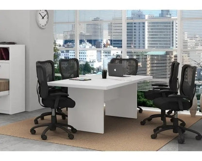 Mesa De Reunião Tecnomobili ME4119 Branco 200cm Para Escritório