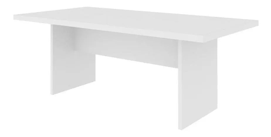 Mesa De Reunião Tecnomobili ME4119 Branco 200cm Para Escritório