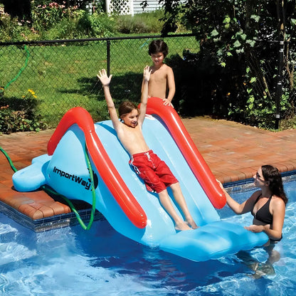 Escorregador Tobogã Inflável Para Piscinas 252x126x96cm Infantil Importway Iwegi