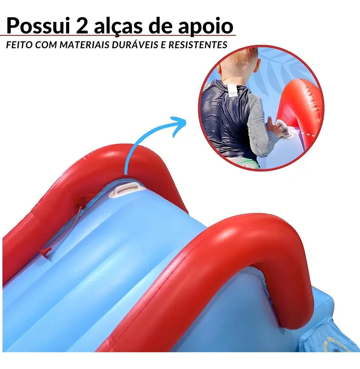 Escorregador Tobogã Inflável Para Piscinas 252x126x96cm Infantil Importway Iwegi
