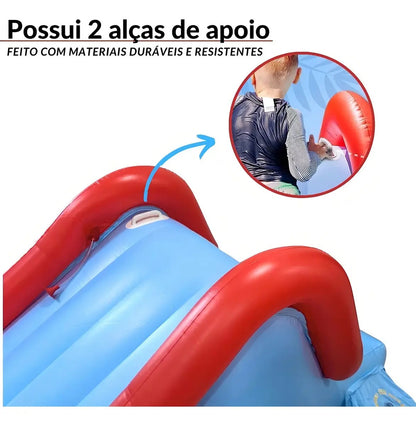 Escorregador Tobogã Inflável Para Piscinas 252x126x96cm Infantil Importway Iwegi
