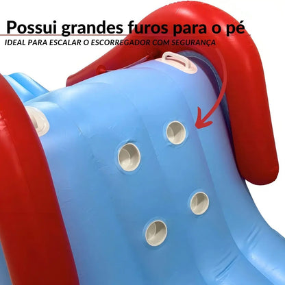 Escorregador Tobogã Inflável Para Piscinas 252x126x96cm Infantil Importway Iwegi