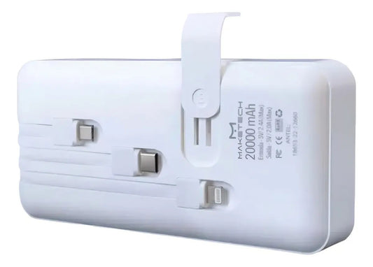 Carregador Portátil Turbo Bt-2020 20.000mah Cor Branco