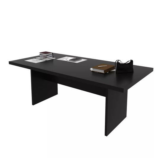 Mesa De Reunião Para Escritório 6 Lugares 200x100cm Me4119 Preto - Tecnomobili