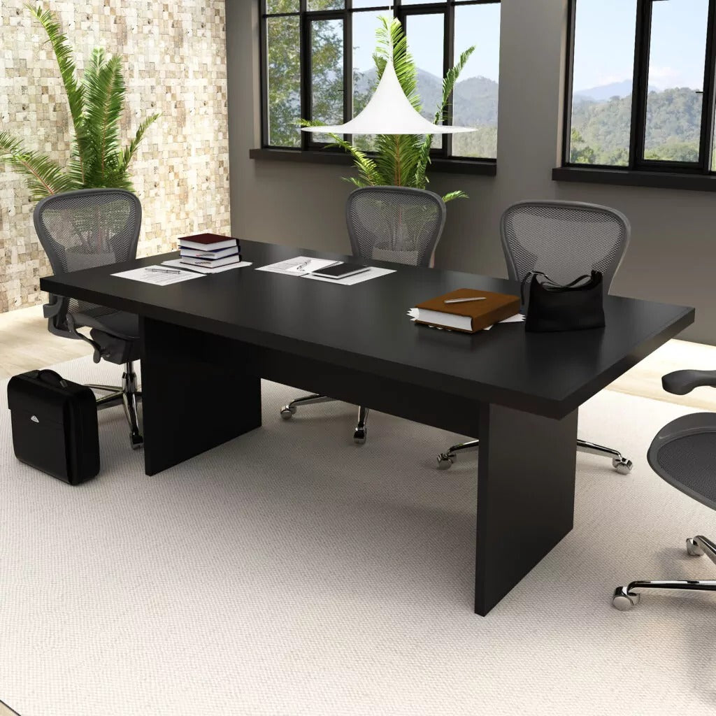 Mesa De Reunião Para Escritório 6 Lugares 200x100cm Me4119 Preto - Tecnomobili