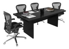 Mesa De Reunião Para Escritório 6 Lugares 200x100cm Me4119 Preto - Tecnomobili