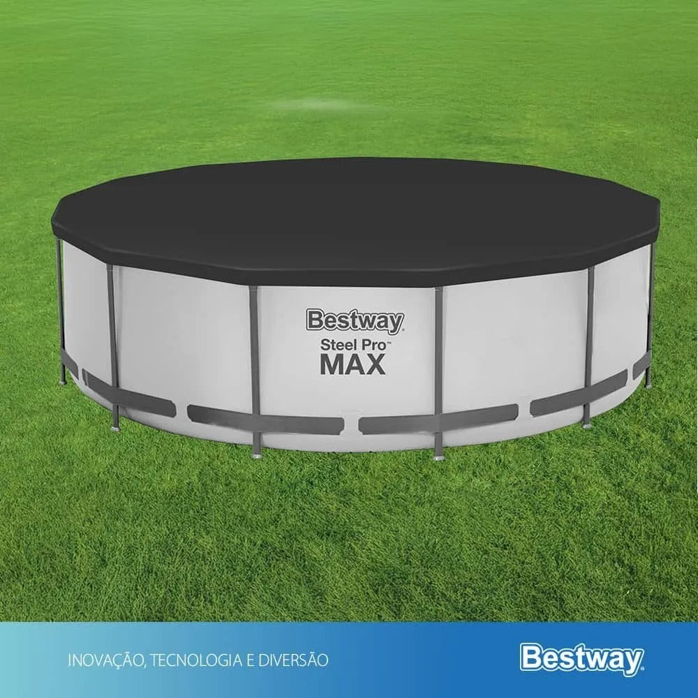 Capa P/ Piscina Estrutural E Inflavel Circular 3,66m Bestway Preto