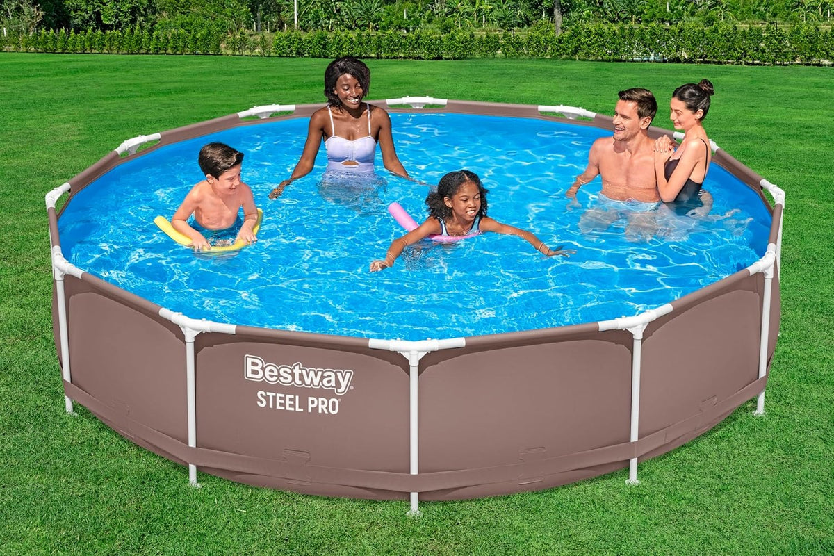 Piscina Estrutural 3,66m X 76cm Bestway 6473 Litros Marrom Marrom Liso