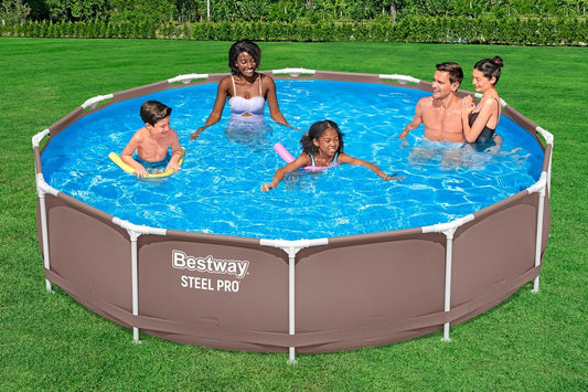 Piscina Estrutural 3,66m X 76cm Bestway 6473 Litros Marrom Marrom Liso