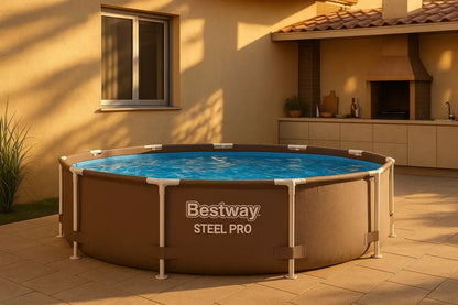 Piscina Estrutural 3,66m X 76cm Bestway 6473 Litros Marrom Marrom Liso