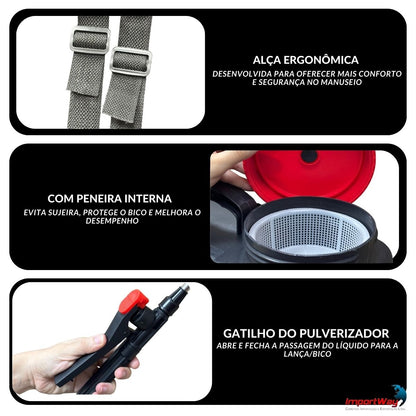Pulverizador Elétrico Costal Importway 20L IWPE20020