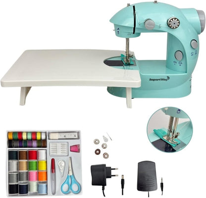 Mini Máquina De Costura Elétrica Com Mesa E Kit Portátil Importway