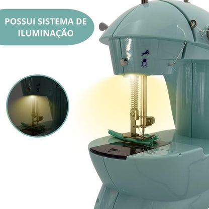 Mini Máquina De Costura Elétrica Com Mesa E Kit Portátil Importway