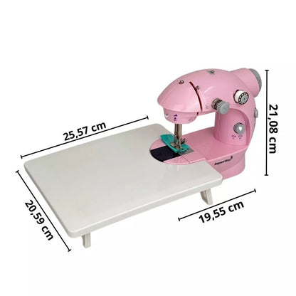 Mini Máquina De Costura Portátil Importway Bivolt Com Mesa