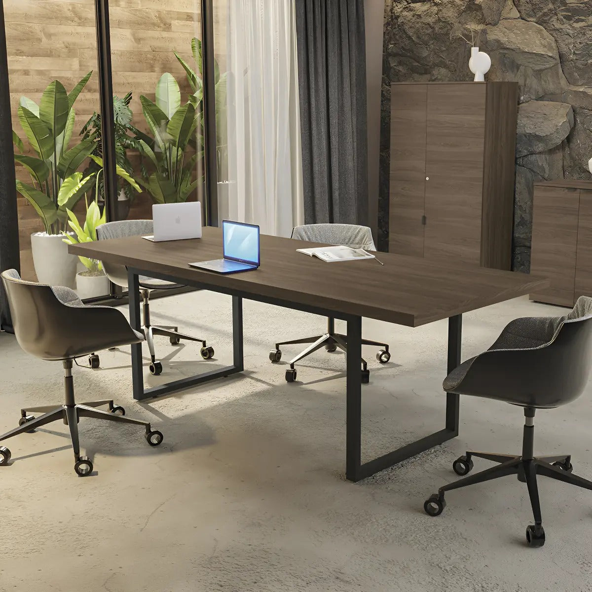 Mesa De Reunião Kappesberg F220 2,20m Carvalho Munique