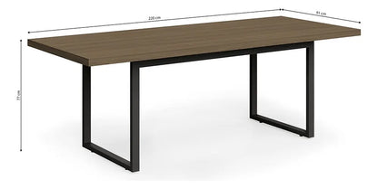 Mesa De Reunião Kappesberg F220 2,20m Carvalho Munique