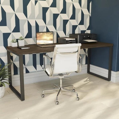 Mesa Escrivaninha De Escritório 1,36m Kappesberg Industrial Office Cor Canela/preto Fosco - Li003