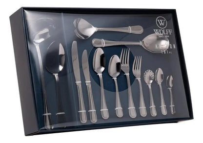 Faqueiro 101 Peças Wolff Avalon Aço Inox Com Caixa Wolff Inox