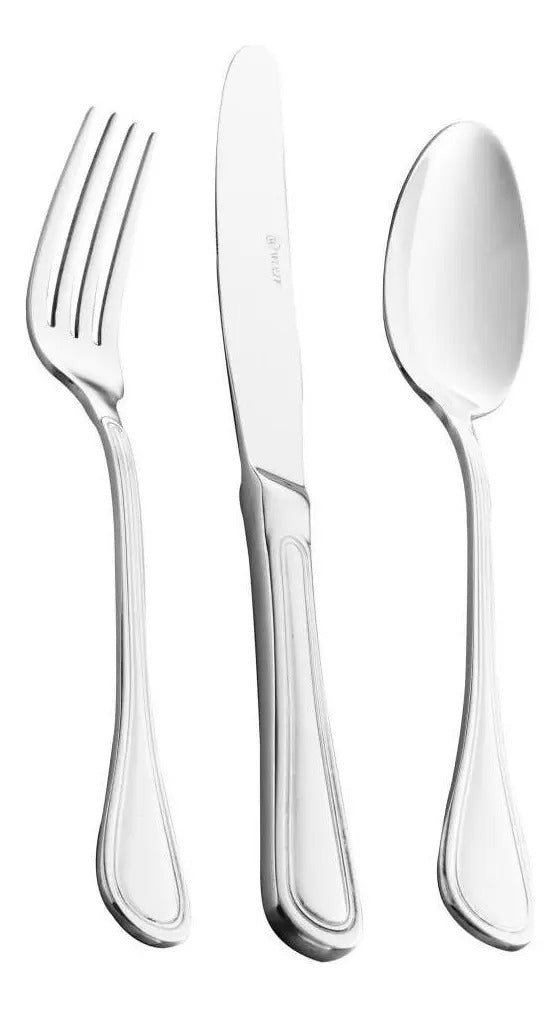 Faqueiro 101 Peças Wolff Avalon Aço Inox Com Caixa Wolff Inox