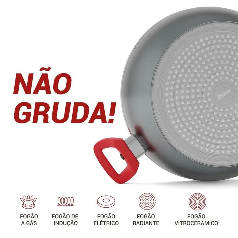 Panela Philco Ppn24a Redstone Com Tampa De Vidro 4,6l