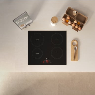 Fogão Cooktop Elétrico Mesa Vitrocerâmica 4 Bocas  Touch Fischer Preto 220v