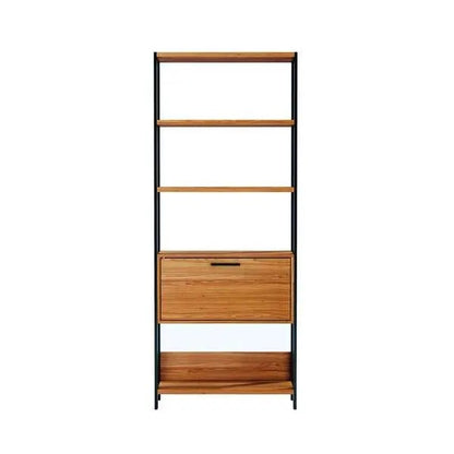 Estante Livreiro Industrial 2 Gavetas 73cm Freijó Preto Dalla Costa