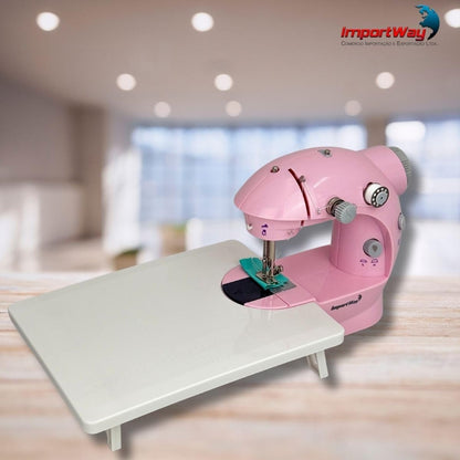 Mini Máquina De Costura Portátil Importway Bivolt Com Mesa