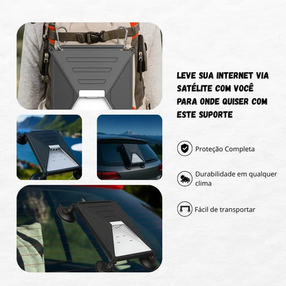 Case de Silicone para Starlink Mini Alltek AS-C01 Preto Capa Protetora Antiderrapante