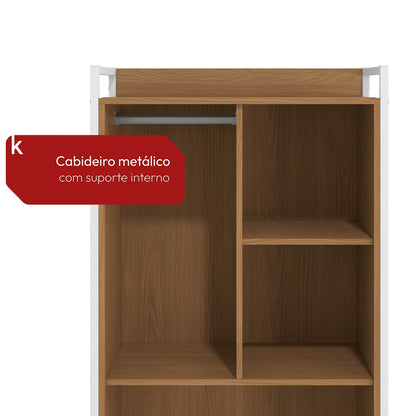 Armário 2 Portas e Cama Pet Canela Branco Kappesberg
