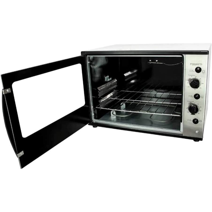 Forno Elétrico de Bancada Fogatti Smart 60 L com Espeto Grill Preto/Prata