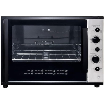 Forno Elétrico de Bancada Fogatti Smart 60 L com Espeto Grill Preto/Prata