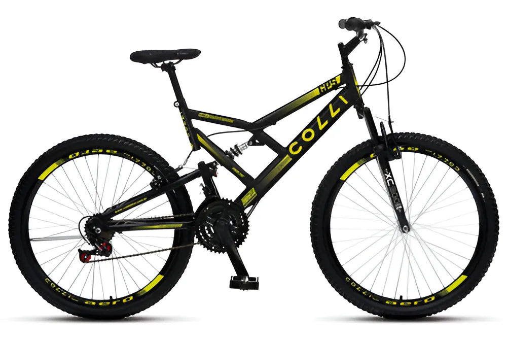 BICICLETA COLLI GPS A.26 AERO TAM 19 - PRETO COM AMARELO