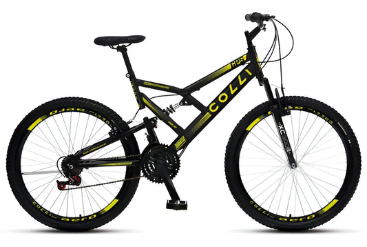 BICICLETA COLLI GPS A.26 AERO TAM 19 - PRETO COM AMARELO