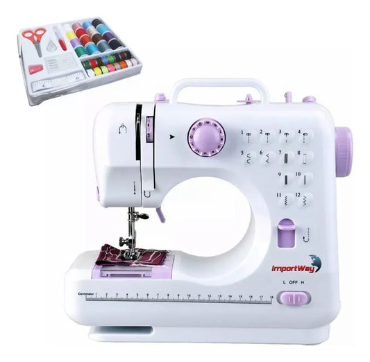 Máquina De Costura Multifuncional Portátil Bivolt Com Kit de Costura Importway