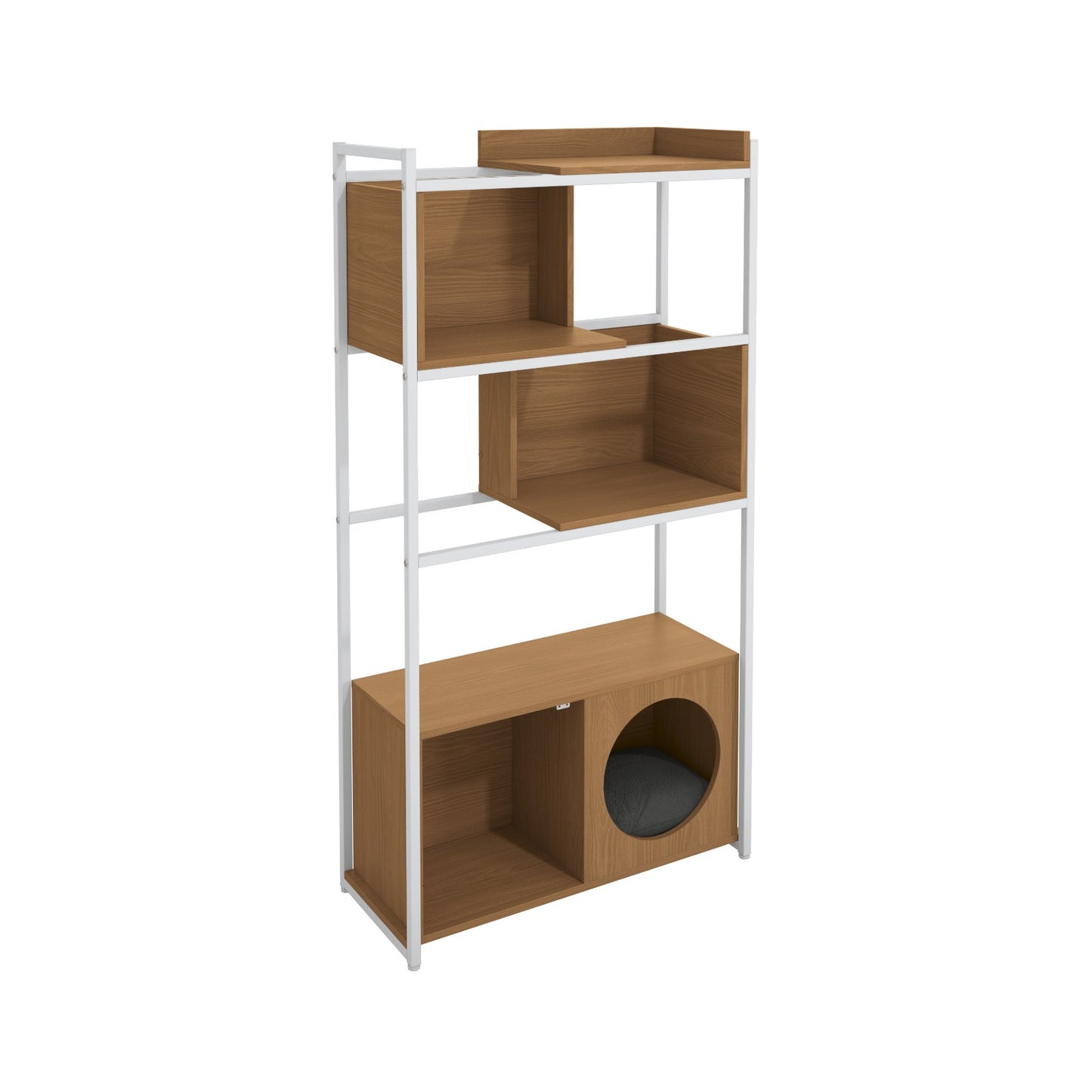 Estante Alta Pet Canela Branco Para Cães e Gatos