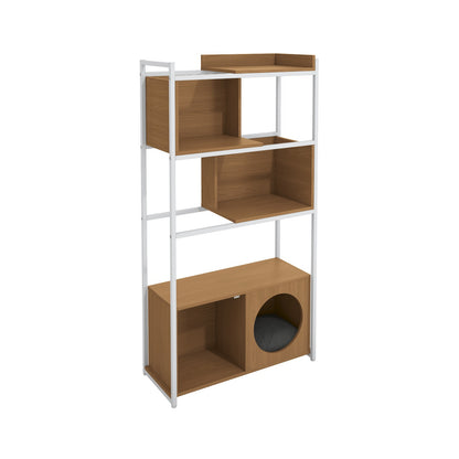 Estante Alta Pet Canela Branco Para Cães e Gatos