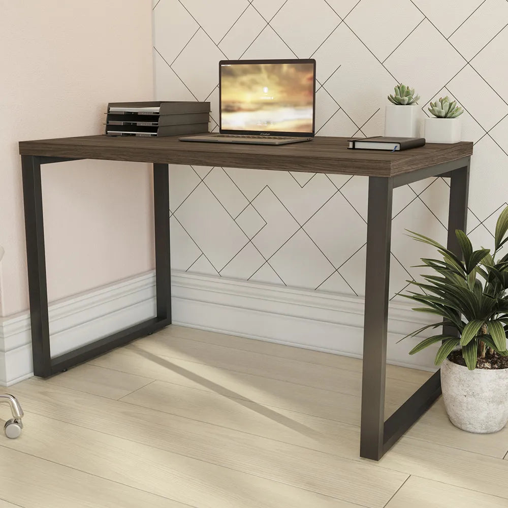 Mesa Escritório Secretária Kappesberg Frame - Marrom