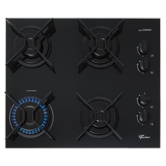 COOKTOP A GÁS FISCHER 4 BOCAS FIT LINE TREMPE IRON