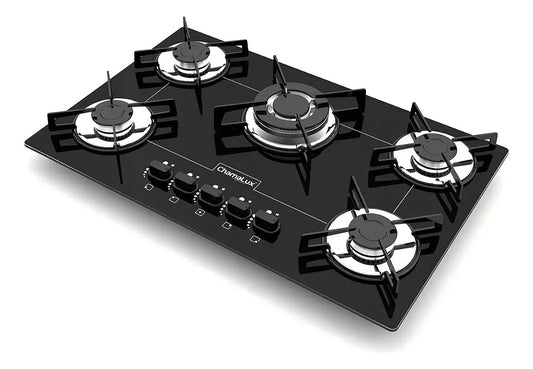 Cooktop 5 bocas Chamalux Tripla chama Bivolt Preto