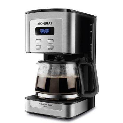 Cafeteira Elétrica 220V Dolce Arome Digital Mondial Preto/Inox 800W