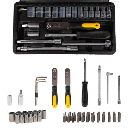 Kit Ferramentas Com Maleta 48 Peças Titanium Platina Preto