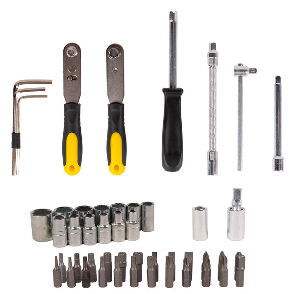 Kit Ferramentas Com Maleta 48 Peças Titanium Platina Preto