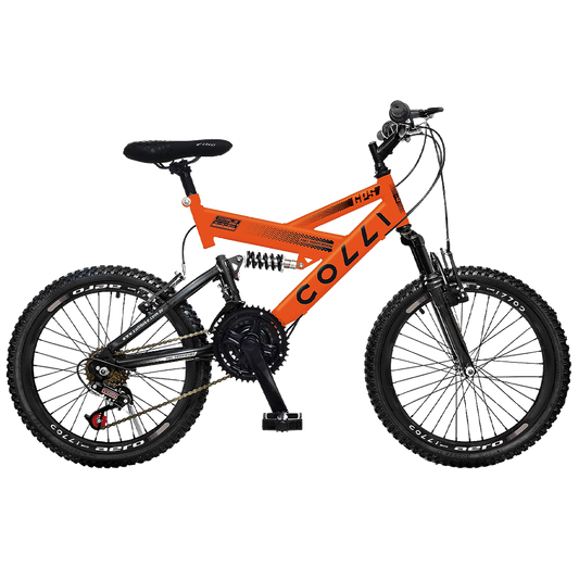 BICICLETA COLLI GPS ARO 20 AÇO CARBONO - LARANJA NEON