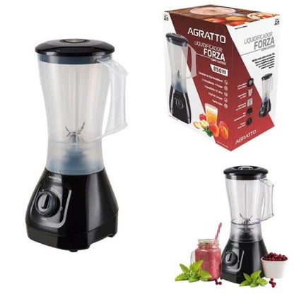 Liquidificador Agratto Forza LQLF-02 1,5L 850W 220V 2 Velocidades Função Pulsar Preto Leitoso
