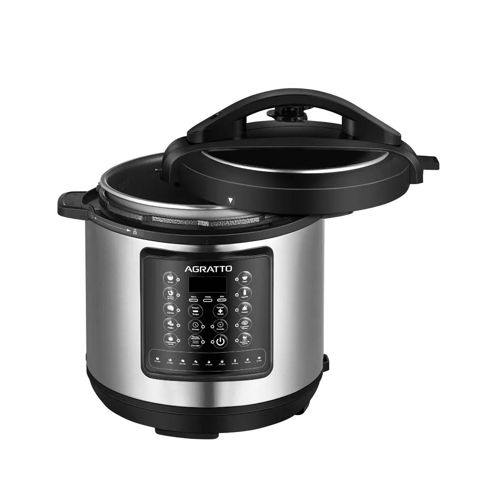Panela de Pressão Multifunções Agratto Digital 6L Inox