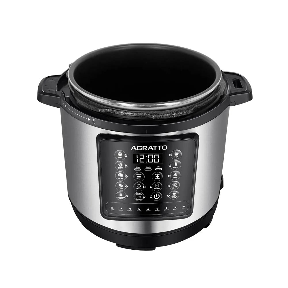 Panela de Pressão Multifunções Agratto Digital 6L Inox