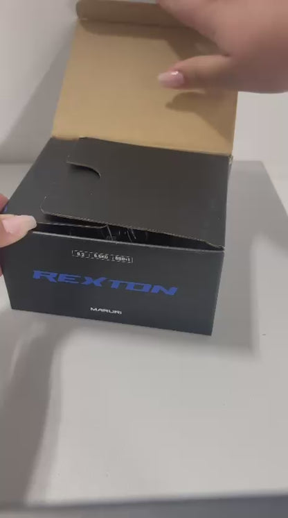 Carretilha Maruri Rexton 8.2:1 Esquerdo Direito Preto E Azul
