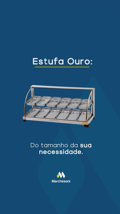 Estufa Ouro Curva 4 Bandejas 220V Para Alimentos